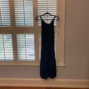 Navy Floor Length Sundress